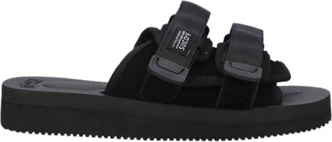 Suicoke Minimalistische zwarte sandalen met Vibram zool