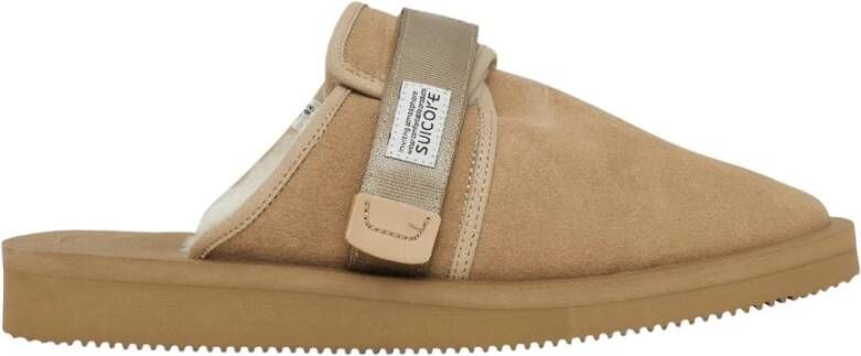 Suicoke Elegante Suède Muiltjes voor Heren Brown Heren