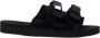 Suicoke Comfortabele zwarte nylon sliders voor heren Black Heren - Thumbnail 1