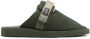 Suicoke Mules Sandalen Olijf Logo Rubber Leer Green Heren - Thumbnail 1