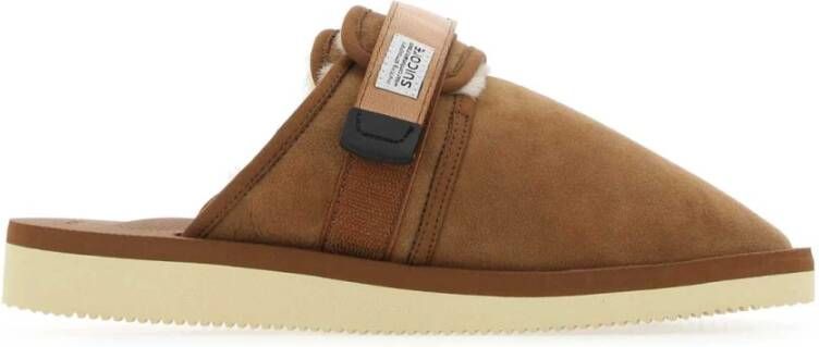 Suicoke Suede Zavo Slippers voor moderne mannen Brown Heren