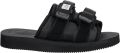 Suicoke Zwarte Moto-Cab Sliders Black Unisex - Zwart