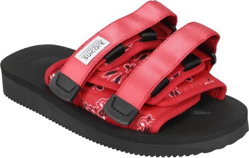 Suicoke Rode en zwarteylon Moto-CAB-PT02 Sandaal Red Dames - Foto 2