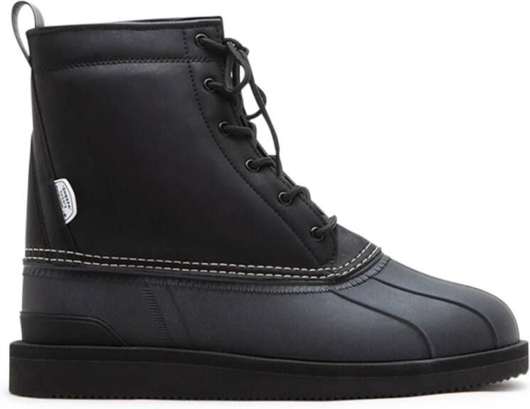 Suicoke Waterdichte Duck Boots met Touwvetersluiting Black Heren