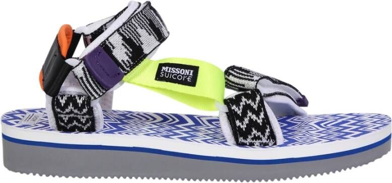 Suicoke Platte sandalen met grafisch motief Multicolor Unisex