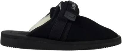 Suicoke Zwarte Sandalen met Shearling Voering