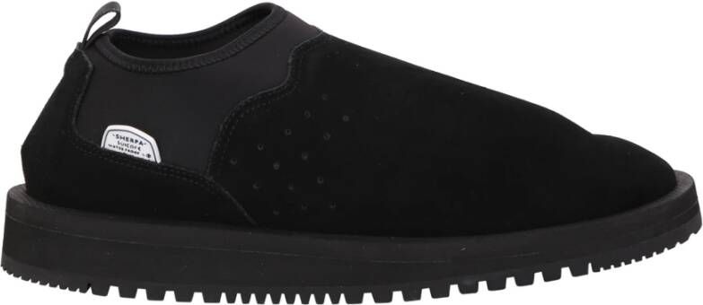 Suicoke Zwarte Leren Instap Sneakers