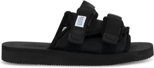 Suicoke Zwarte Nylon Band Sandalen Black Heren