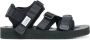 Suicoke Zwarte Nylon Platte Sandalen met Verstelbare Bandjes Black Dames - Thumbnail 1