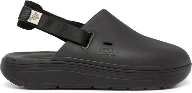 Suicoke Zwarte Rubberen Klompen voor Heren Black Heren
