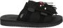 Suicoke Zwarte sandalen met franjes voor mannen - Thumbnail 1