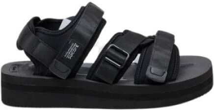 Suicoke Zwarte Synthetische Sandalen met EVA Voetbed Black Heren