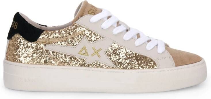 Sun68 Glitter Betty Schoenen in Goud Beige Ivoor Zwart