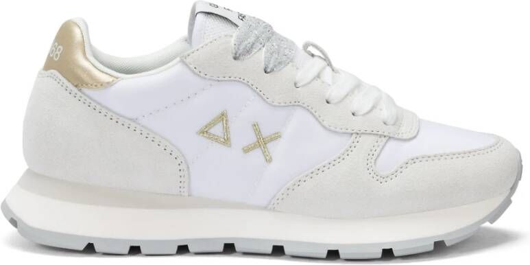 Sun68 Witte Sneakers met 4 5 cm Zool White