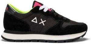 Sun68 Zwarte platte schoenen met nylon sneaker Ally Zwart Dames