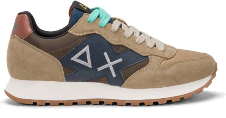 Sun68 Bicolor Beige Dark Sneakers Beige Heren