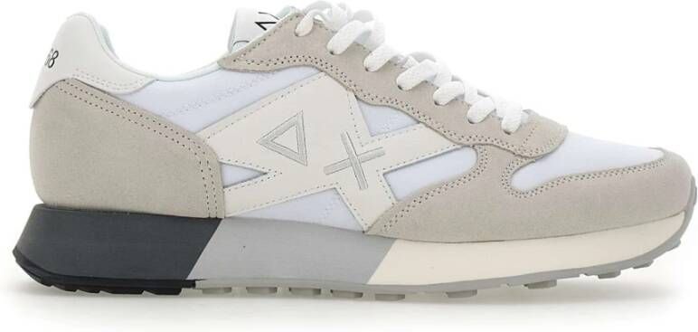 Sun68 Bicolour Heren Sneakers Wit IJs