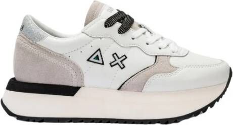 Sun68 Witte leren sneakers Big Ally White Dames