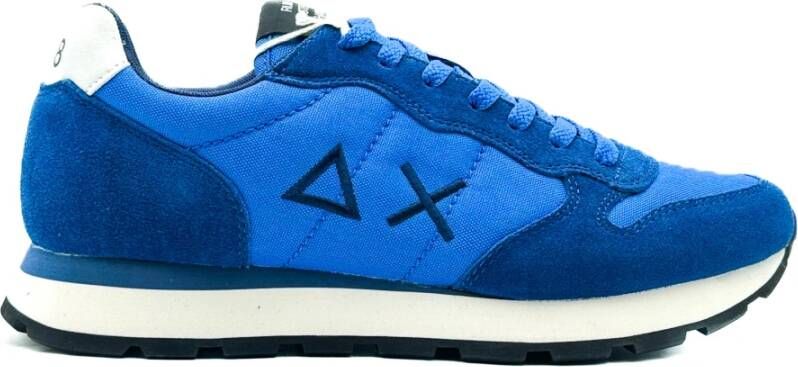 Sun68 Blauwe TOM Solid Nylon Heren Sneakers Blue Heren - Foto 2