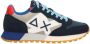 Sun68 Blauwe Sneakers met Suède en Stoffen Bovenwerk Blue Heren - Thumbnail 16