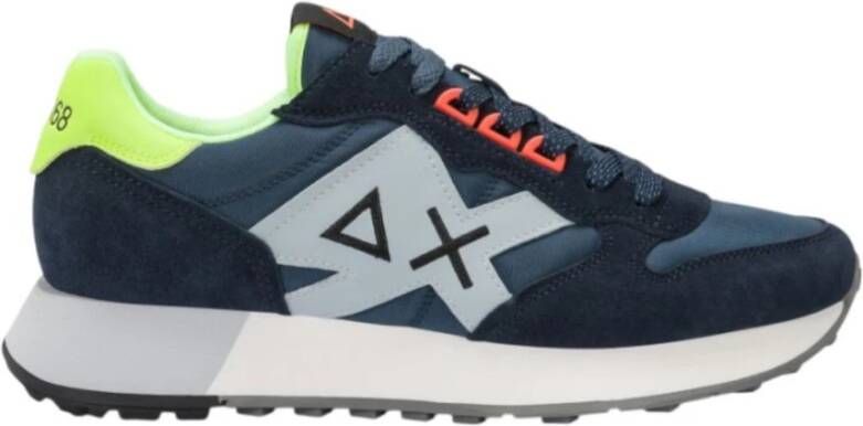 Sun68 Blauwe Lage Sneakers