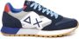 Sun68 Blauwe Sneakers met Suède en Stoffen Bovenwerk Blue Heren - Thumbnail 27