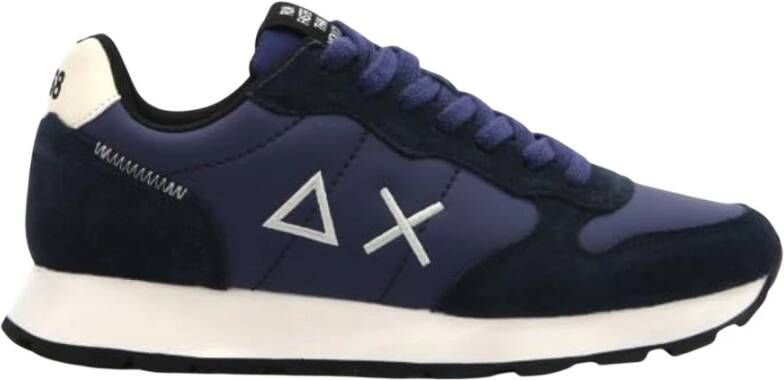 Sun68 Blauwe Sneakers voor Heren Blauw Heren