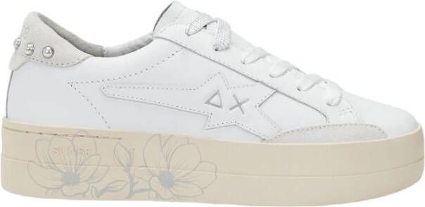 Sun68 Bloe Platform Sneakers met Kralen