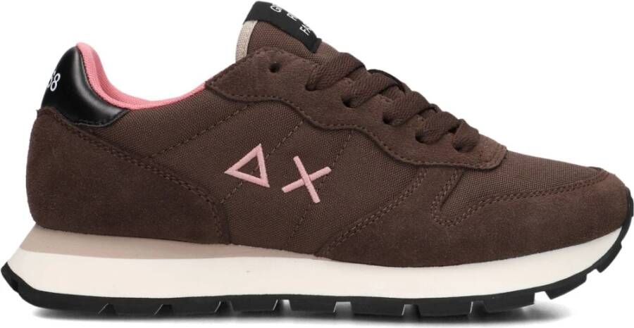 Sun68 Bruine Nylon Sneakers voor Vrouwen