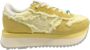Sun68 Canvas Franje Hoge Sneakers Yellow Dames - Thumbnail 2