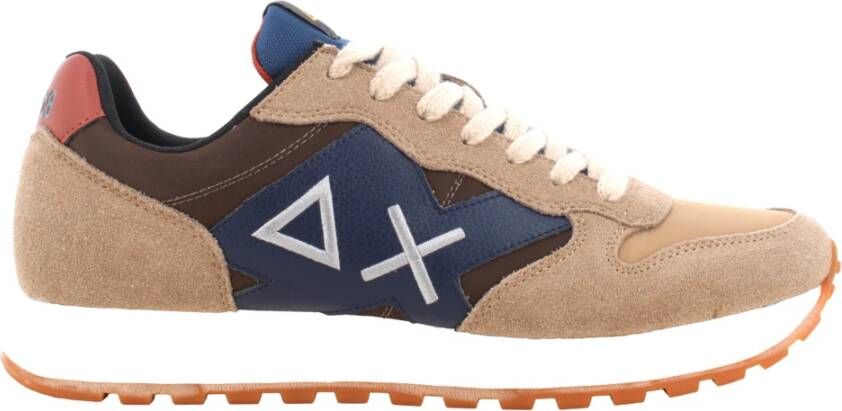 Sun68 Casual Bicolor Lage Sneakers Beige Heren
