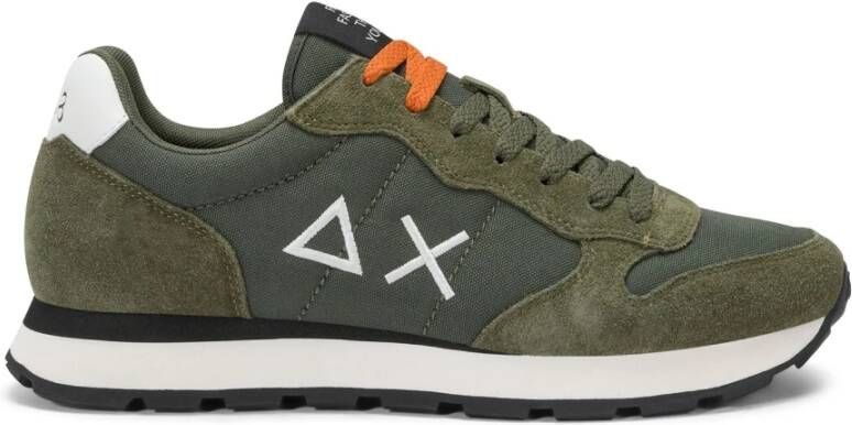 Sun68 Heren Lage sneakers Tom Solid Groen Textiel