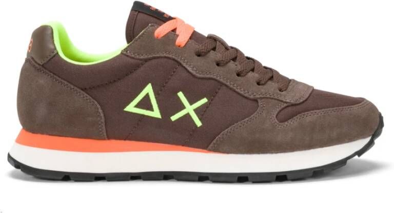 Sun68 Bruine Sneakers Leer Textiel Polyurethaan Regular Fit Multicolor Heren - Foto 2