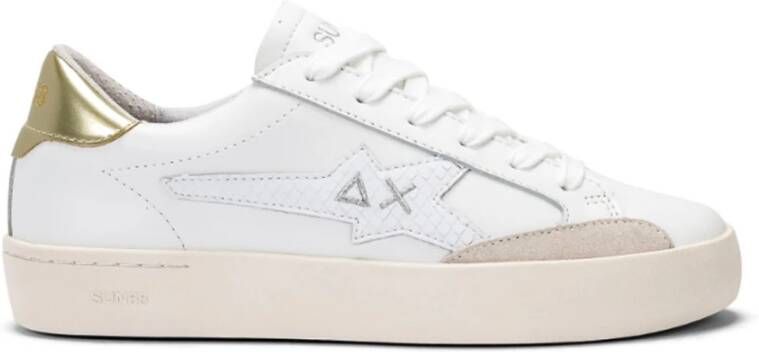 Sun68 Katy Leather Tennisschoenen Wit Goud White Dames - Foto 3