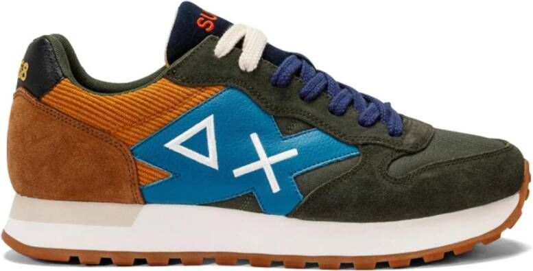 Sun68 Geel Mosterd Winter Sneakers Jaki Multicolor Heren
