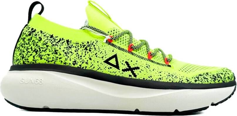 Sun68 Gele Jupiter Sneakers Lente Zomer 2024 Yellow Heren