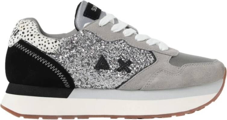 Sun68 Zilveren Damesschoenen met Glitter en Dierenprint Grijs Dames - Foto 3