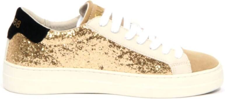 Sun68 Glitter Betty Schoenen in Goud Beige Ivoor Zwart