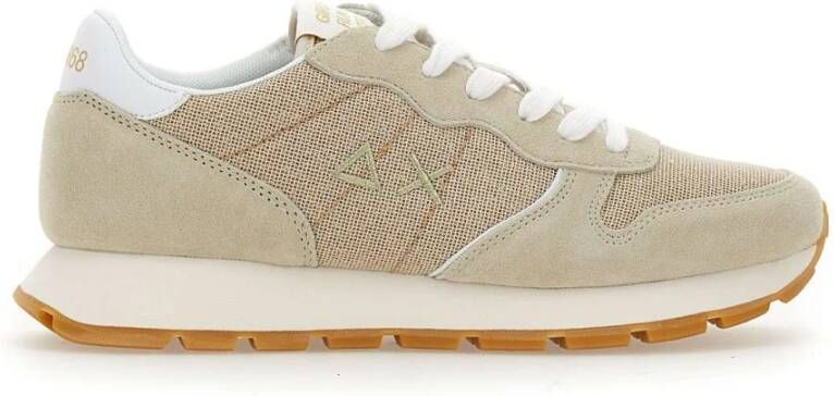 Sun68 Ally Glitter Sneakers Dames Leren Sneaker Beige - Foto 4