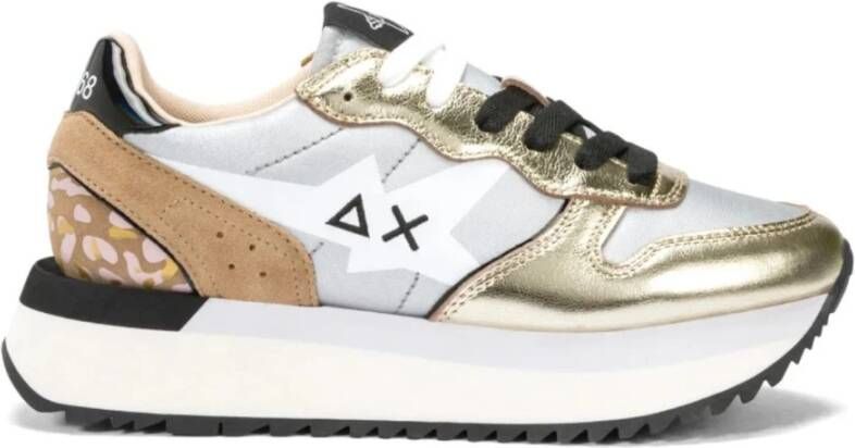 Sun68 Gouden Lage Sneakers