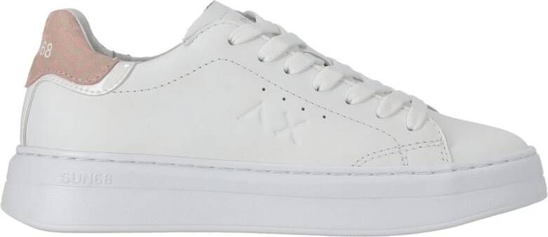 Sun68 Witte platte schoenen Grace model White Dames