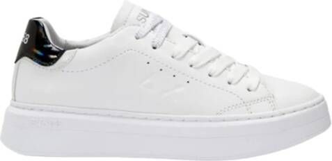 Sun68 Grace Leather Dames Wit en Zwart Schoenen White Dames