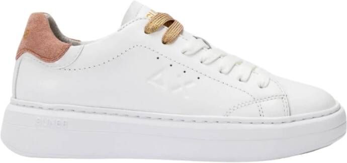 Sun68 Grace Leather Wit en Roze Schoen White Dames