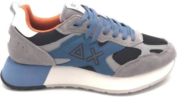 Sun68 Grijze hardloopsneakers outdoor stijl