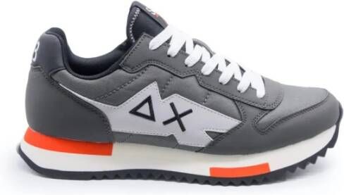 Sun68 Grijze Sneakers met Verfijnde Materiaalcombinatie Grijs Heren - Foto 4