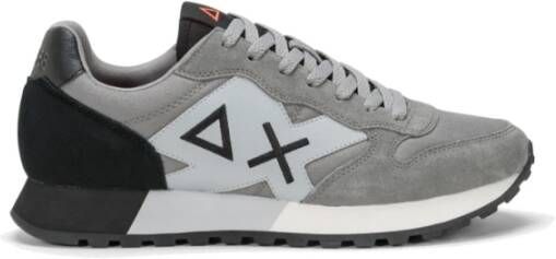 Sun68 Multigrey Nylon Suède Veterschoenen Gray Heren - Foto 6