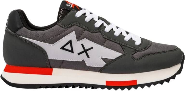 Sun68 Grijze Sneakers met Verfijnde Materiaalcombinatie Grijs Heren - Foto 3