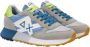 Sun68 Grijze Suède Sneakers met Blauwe Details - Thumbnail 1