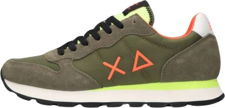 Sun68 Groene lage top sneakers Tom Fluo Green Heren