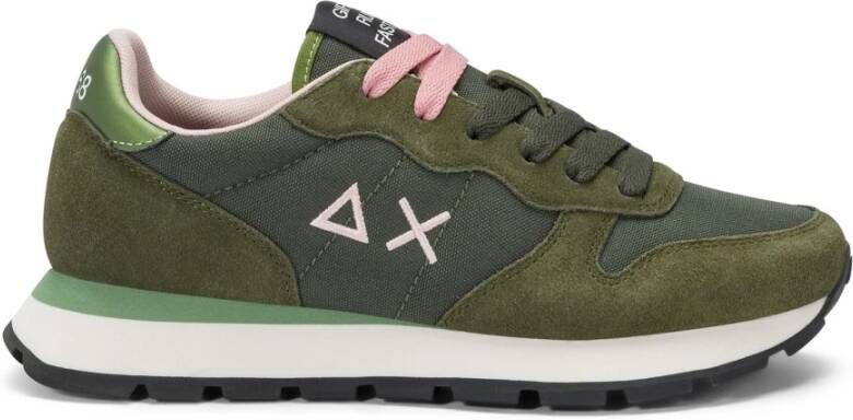 Sun68 Groene Militaire Casual Sneaker Ally Solid